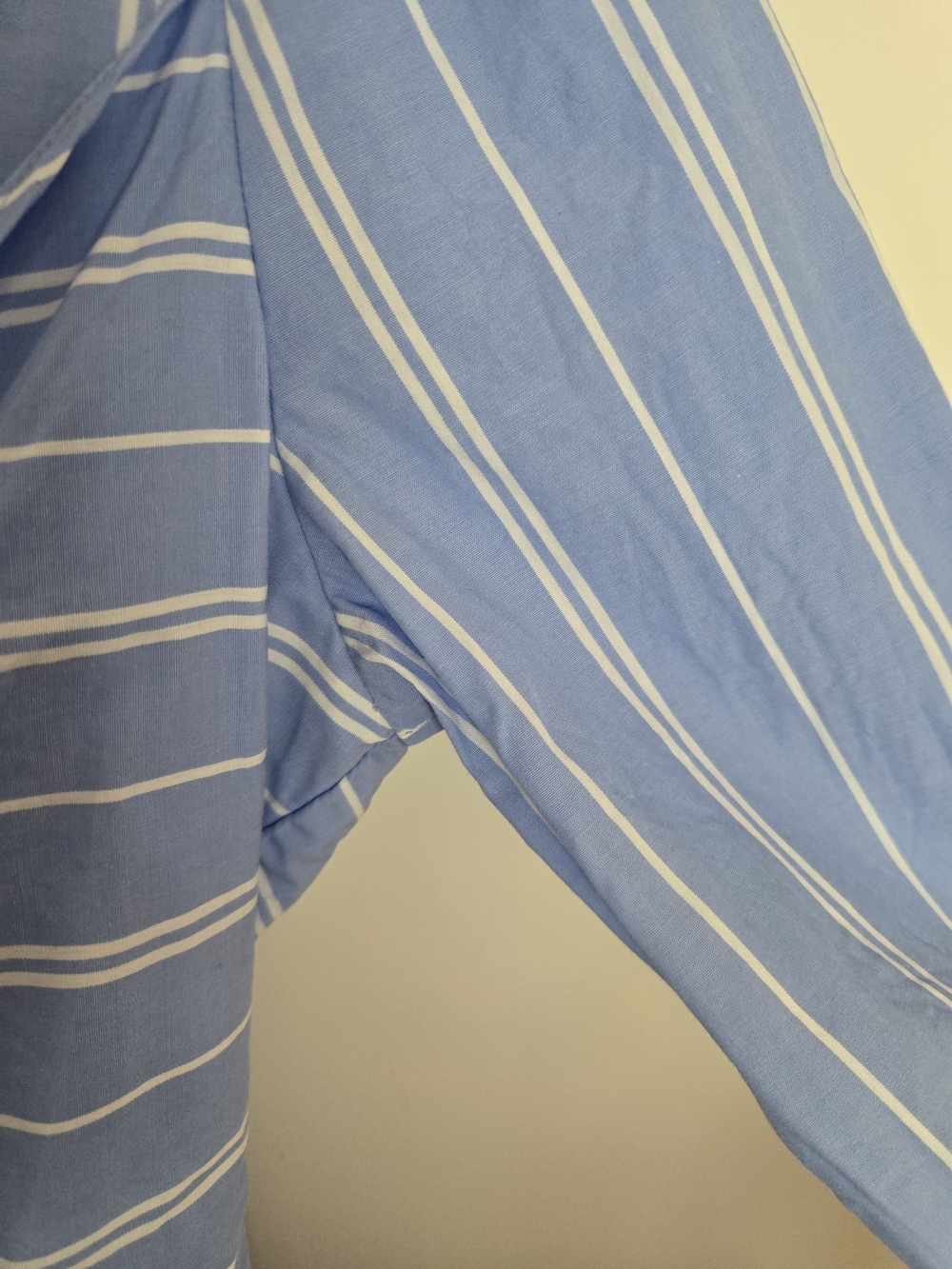Jonathan Simkhai Blue and White Striped Tie-Waist Shirt Dress Asymeyrical M - Picture 6 of 8